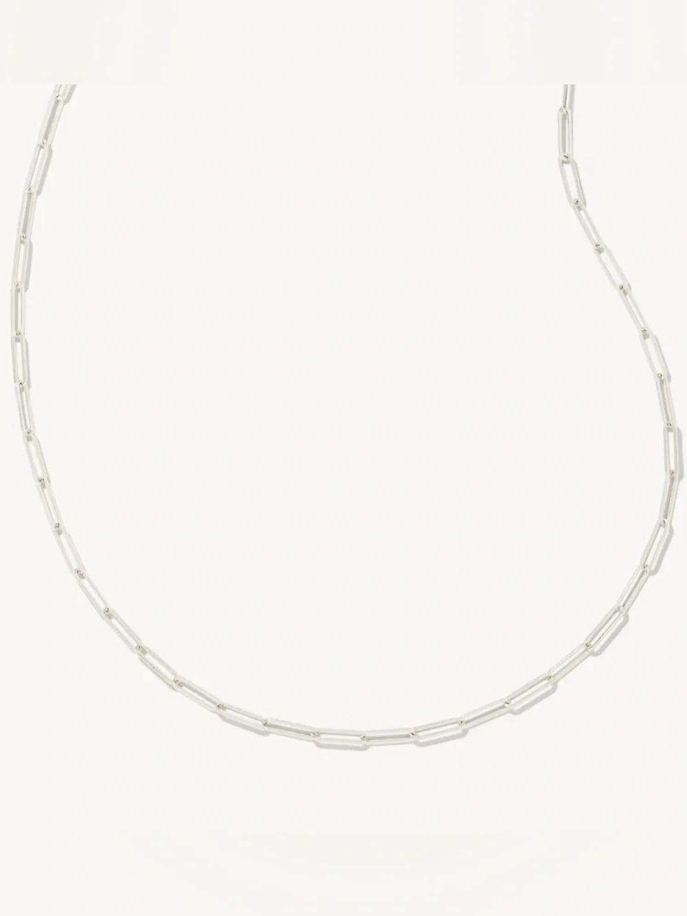 Kendra Scott Courtney Paperclip Necklace in Silver